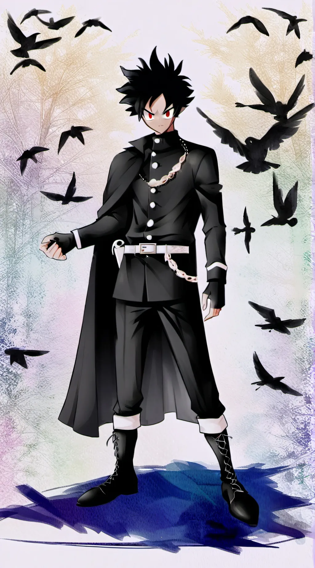 ai character: Tokoyami  background