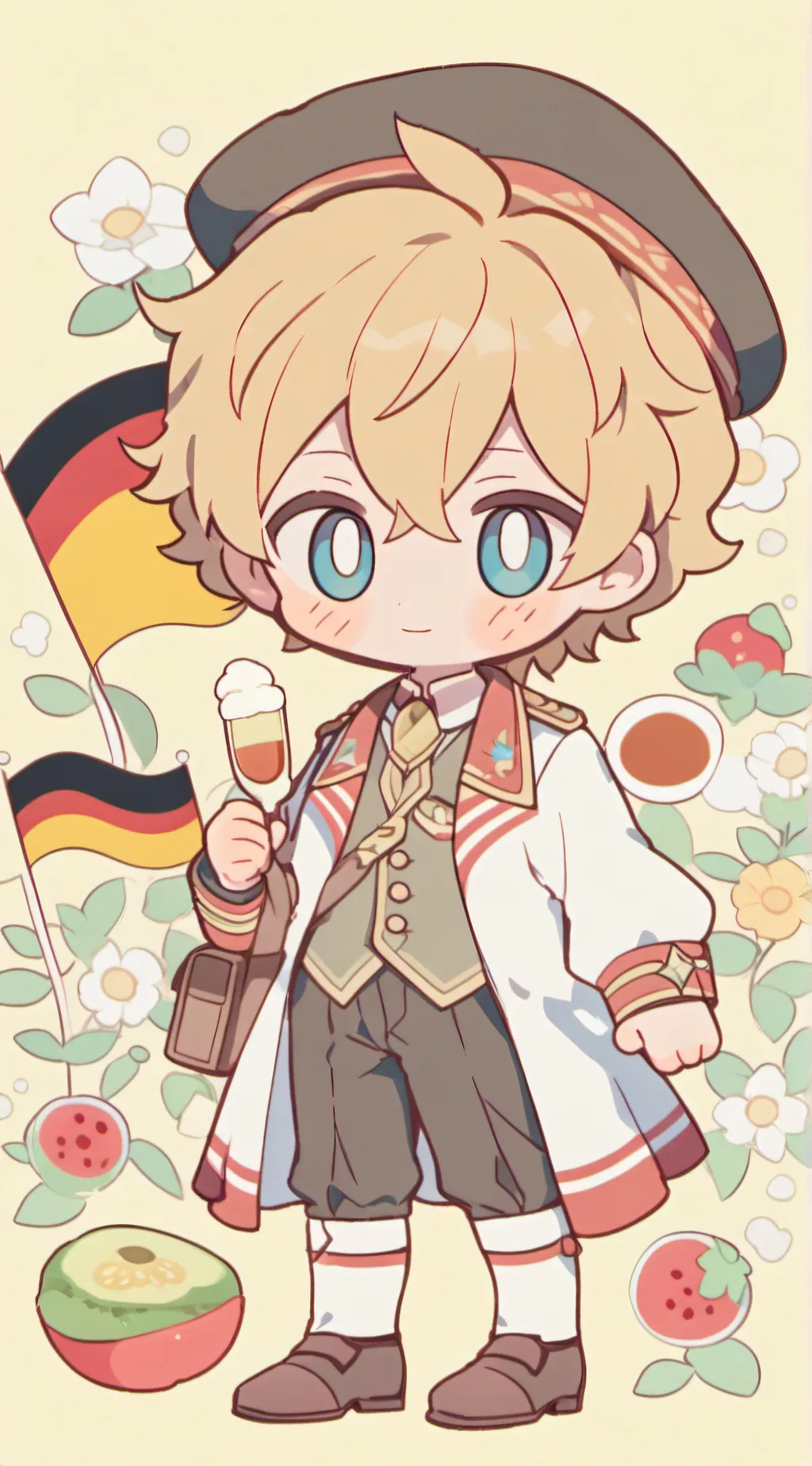 ai character: Germany  background