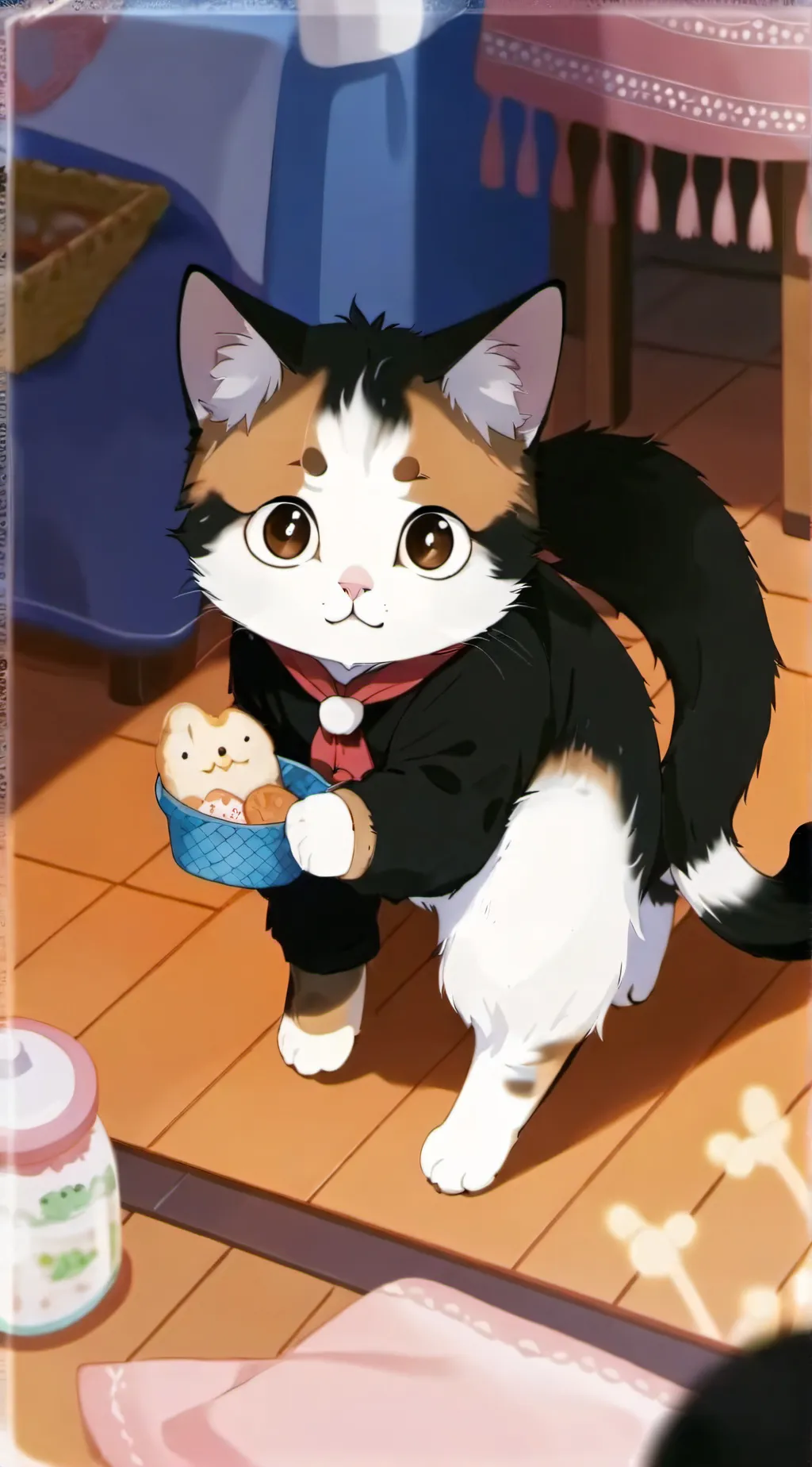 ai character: candles background