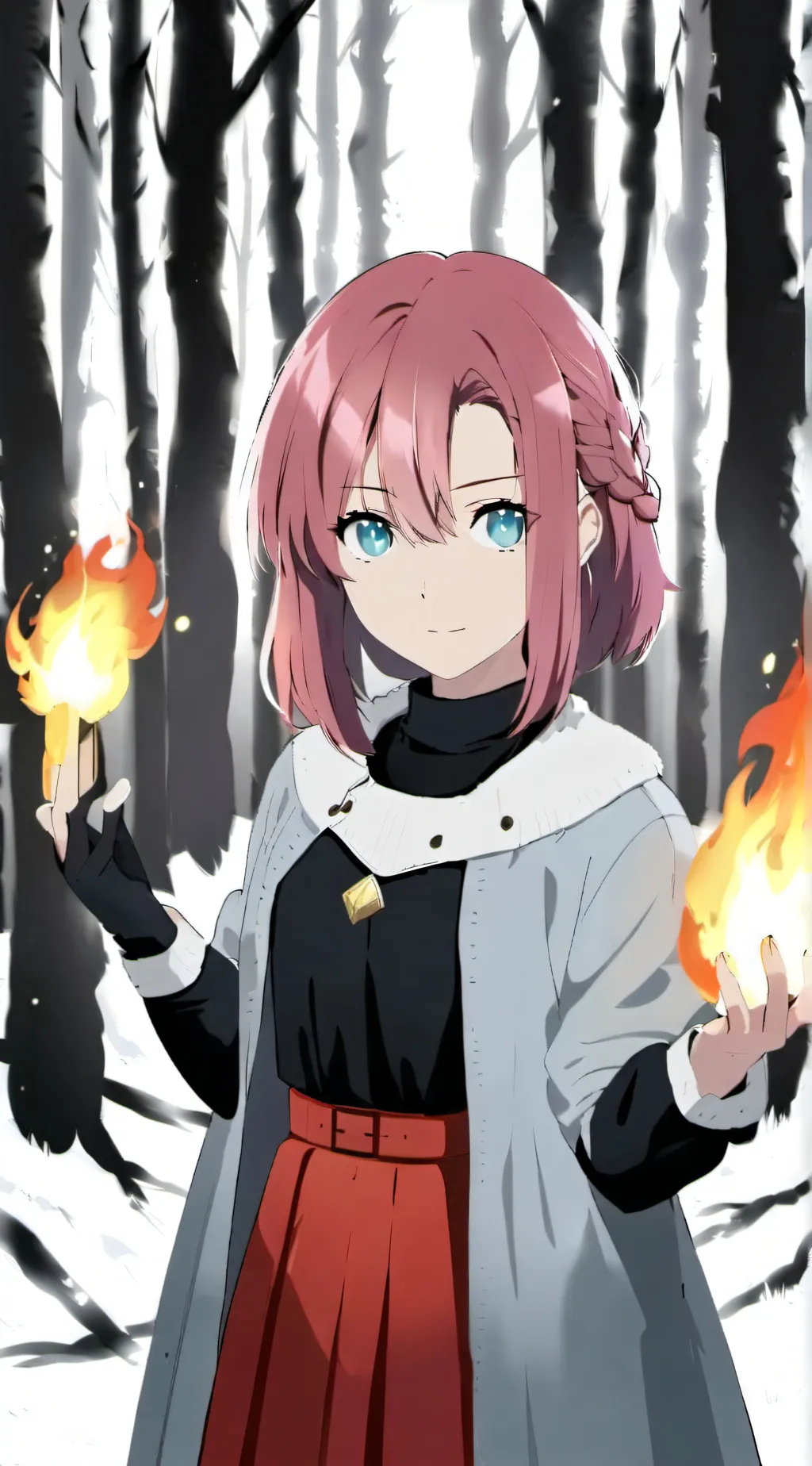 ai character: fire fiona  background