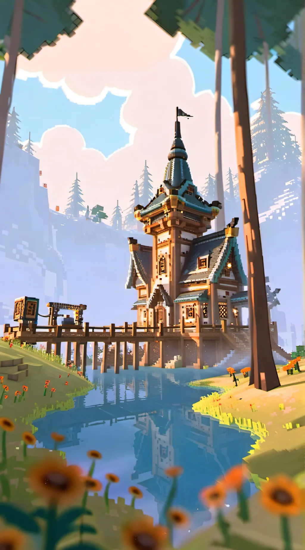 ai character: Minecraft story md background