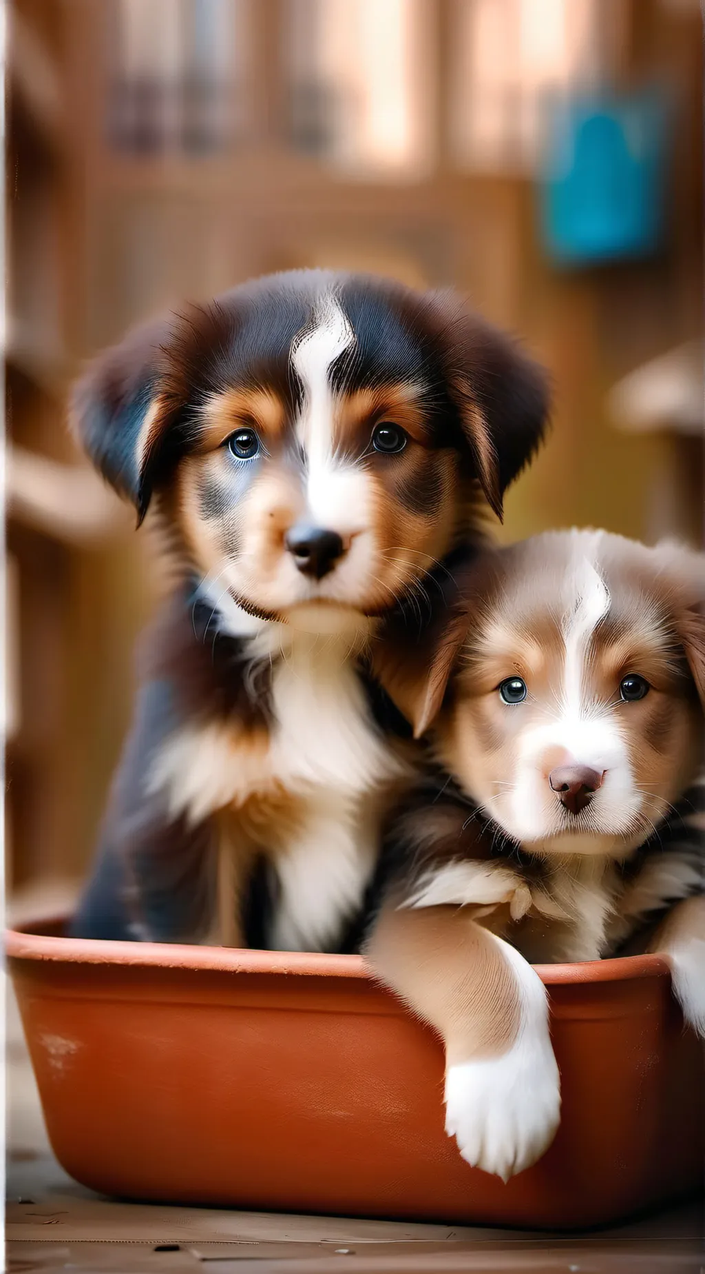 ai character: Puppies background