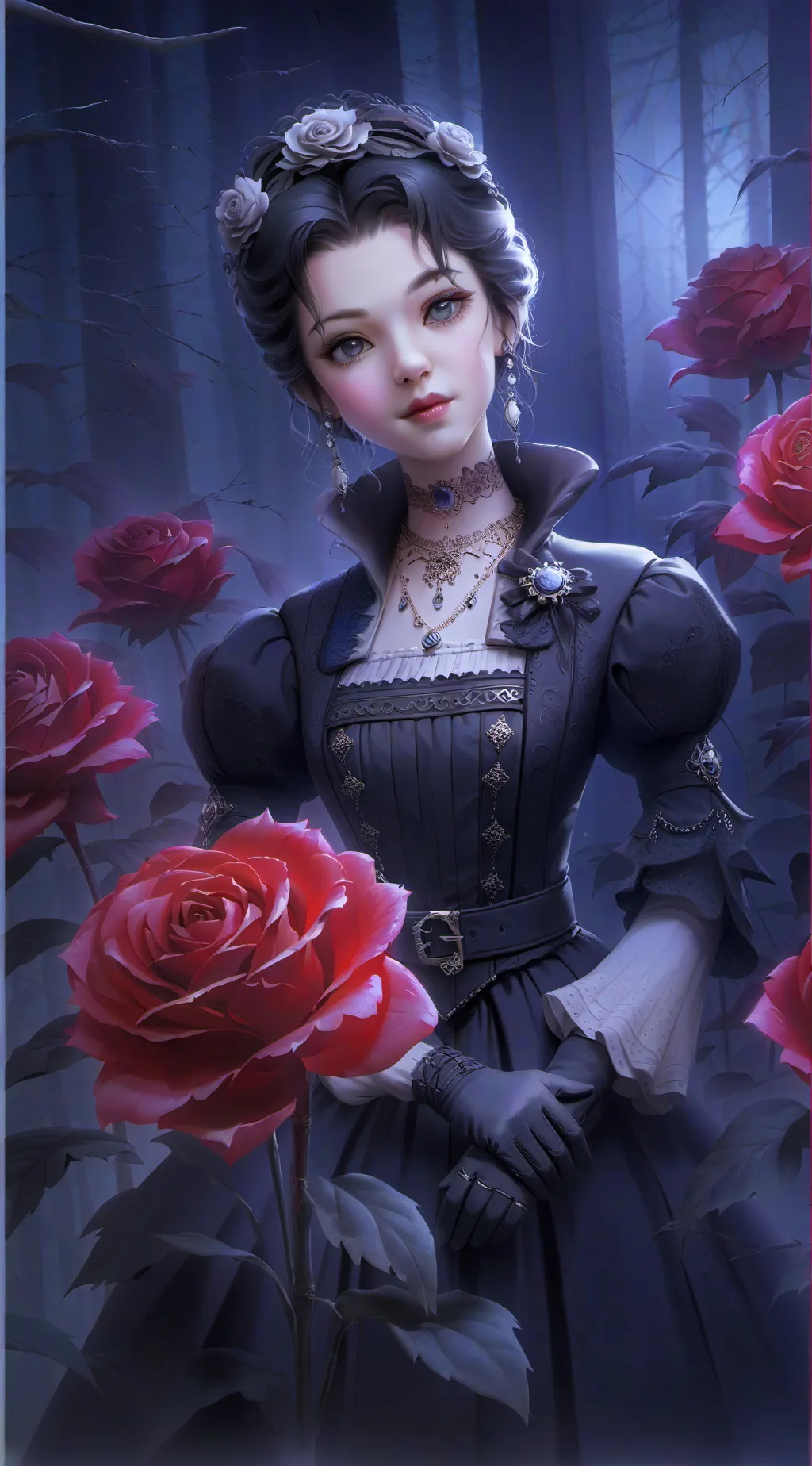 ai character: Puppet from fnaf background