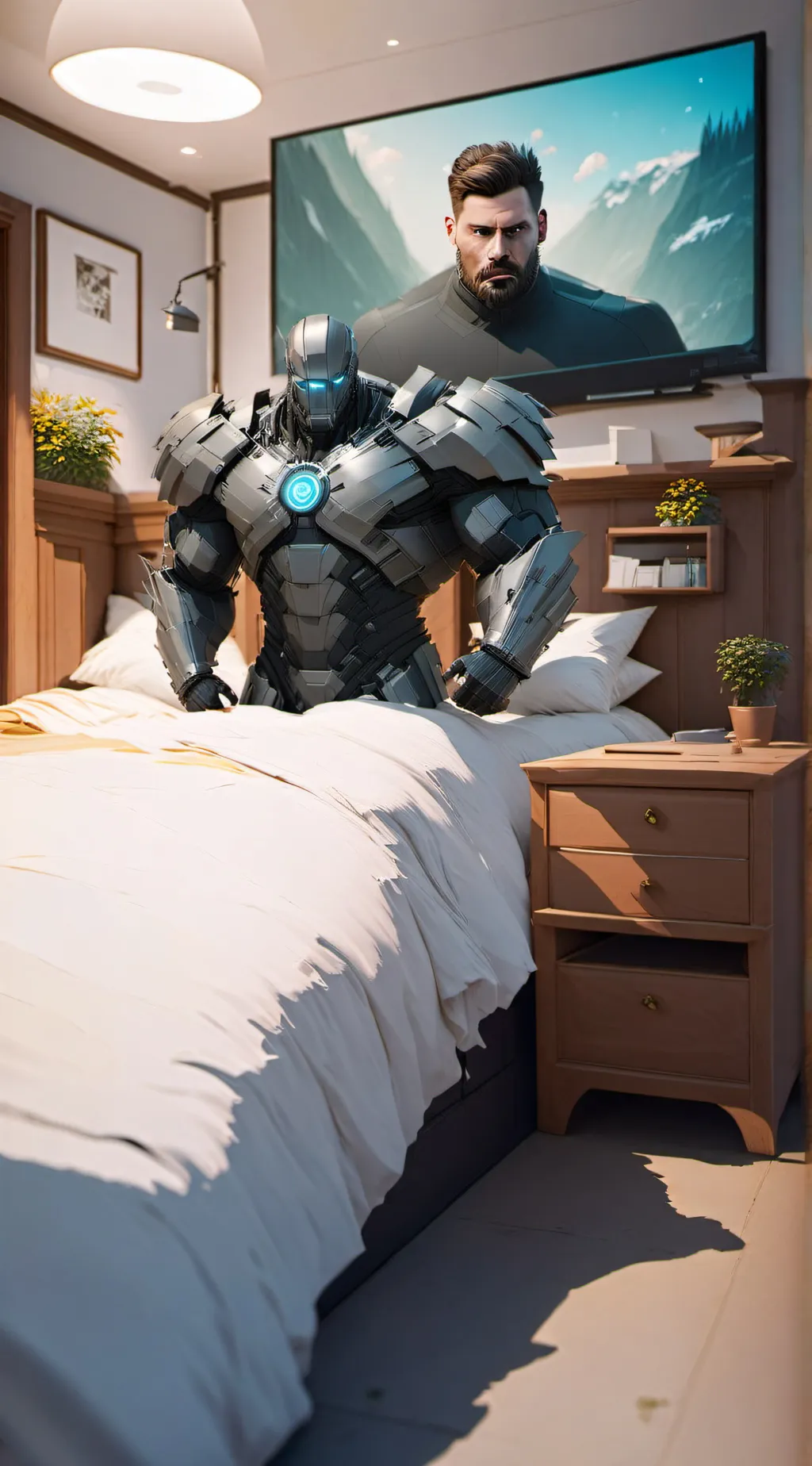 ai character: Titan Speaker man background