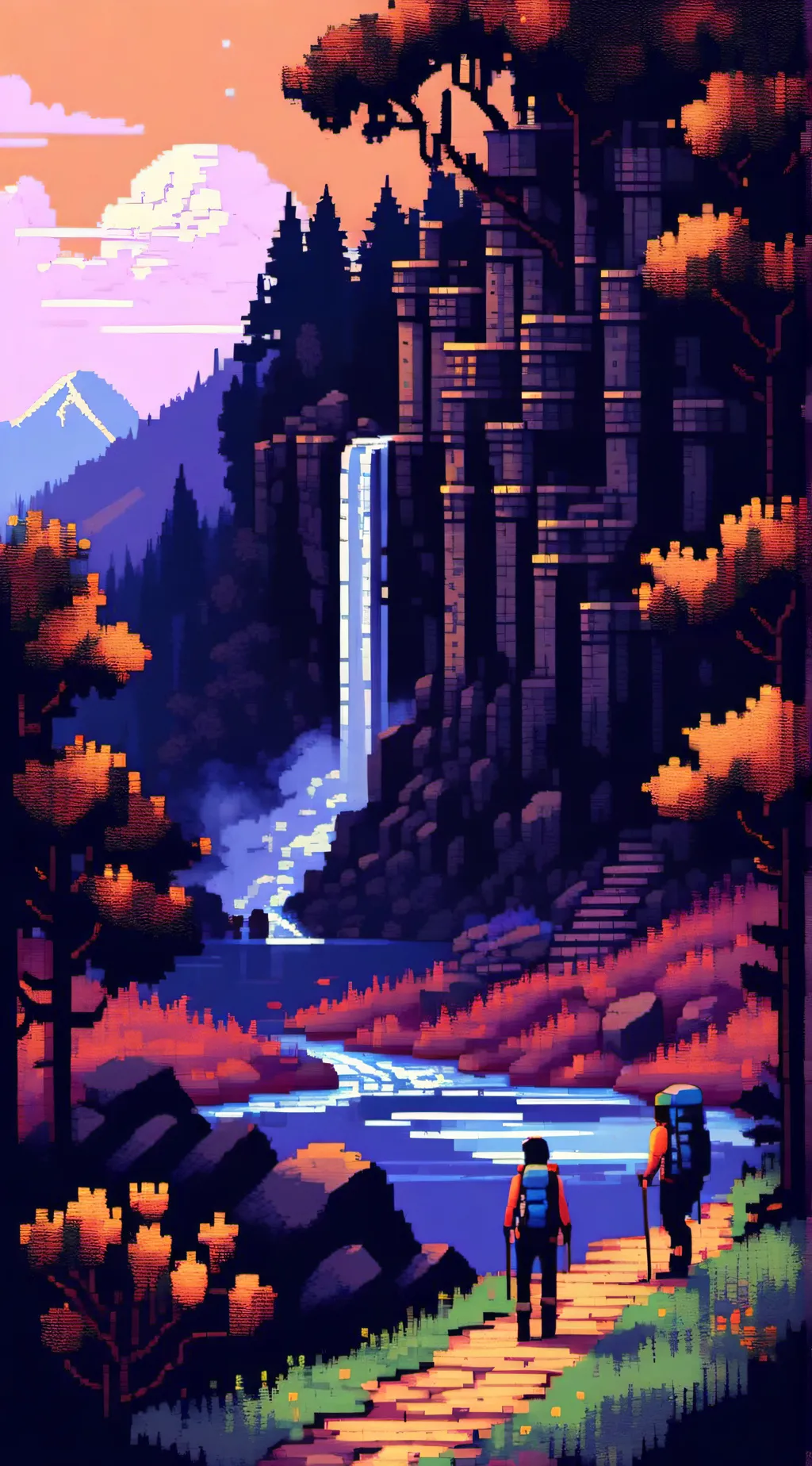 ai character: DW hiking trip background