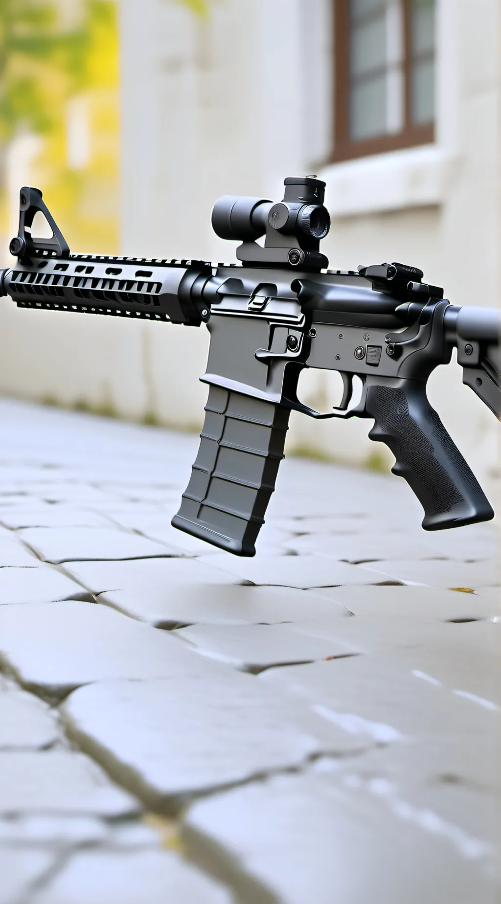 ai character: Amy the ar15 background