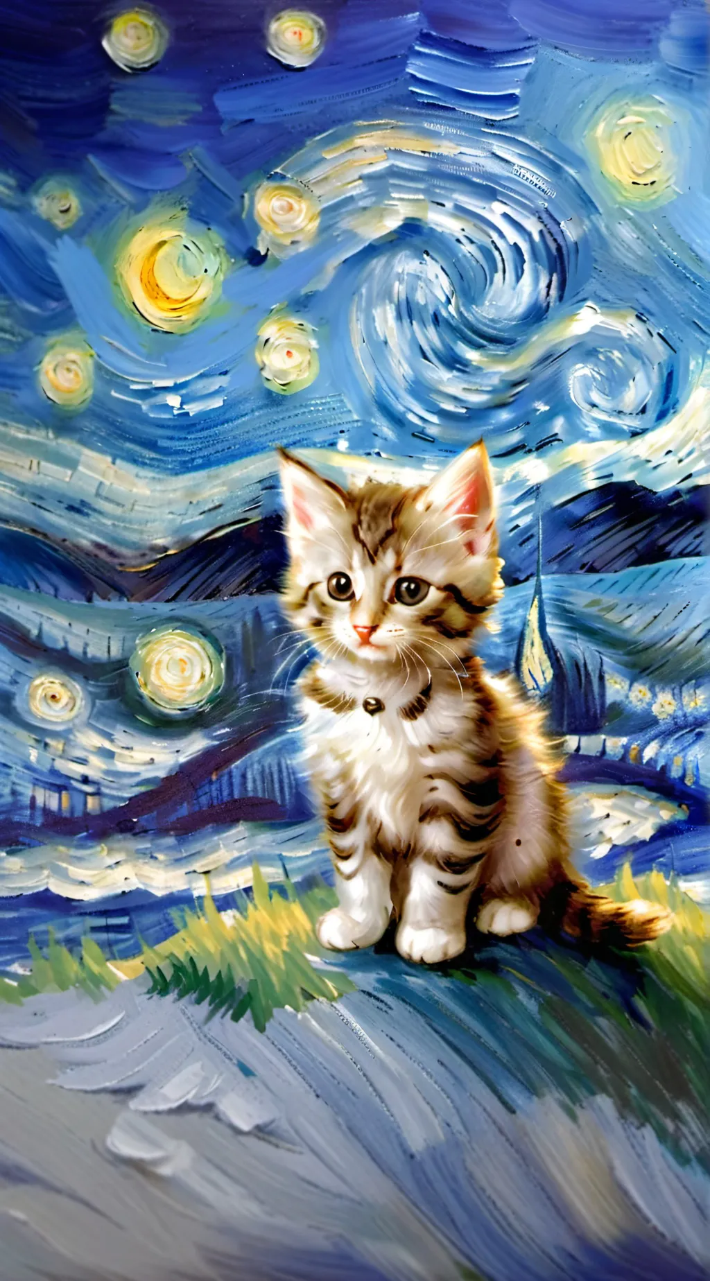 ai character: baby kittenp background