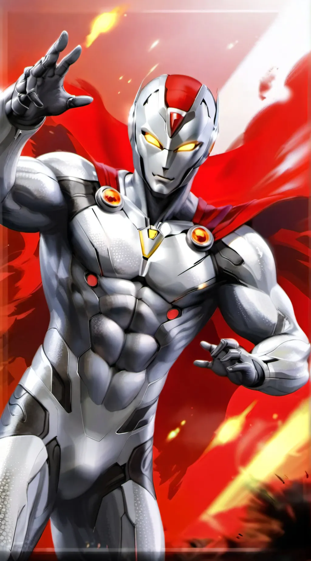 ai character: ultraman universe  background