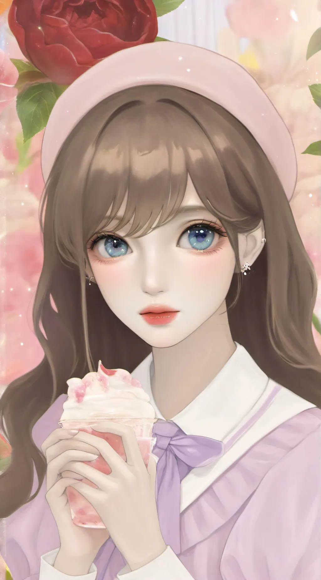 ai character: new gurl student background