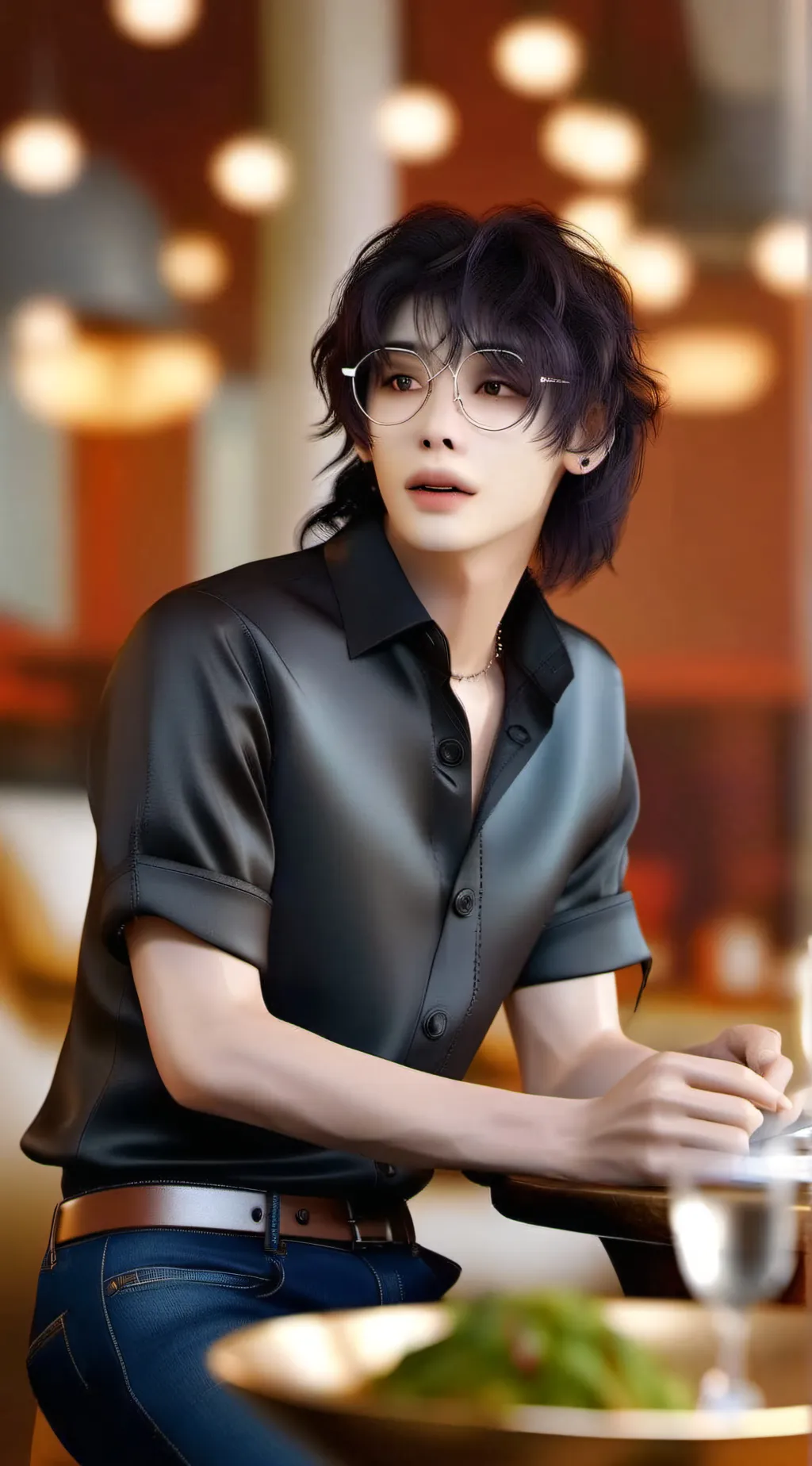 ai character: Hyunjin  background