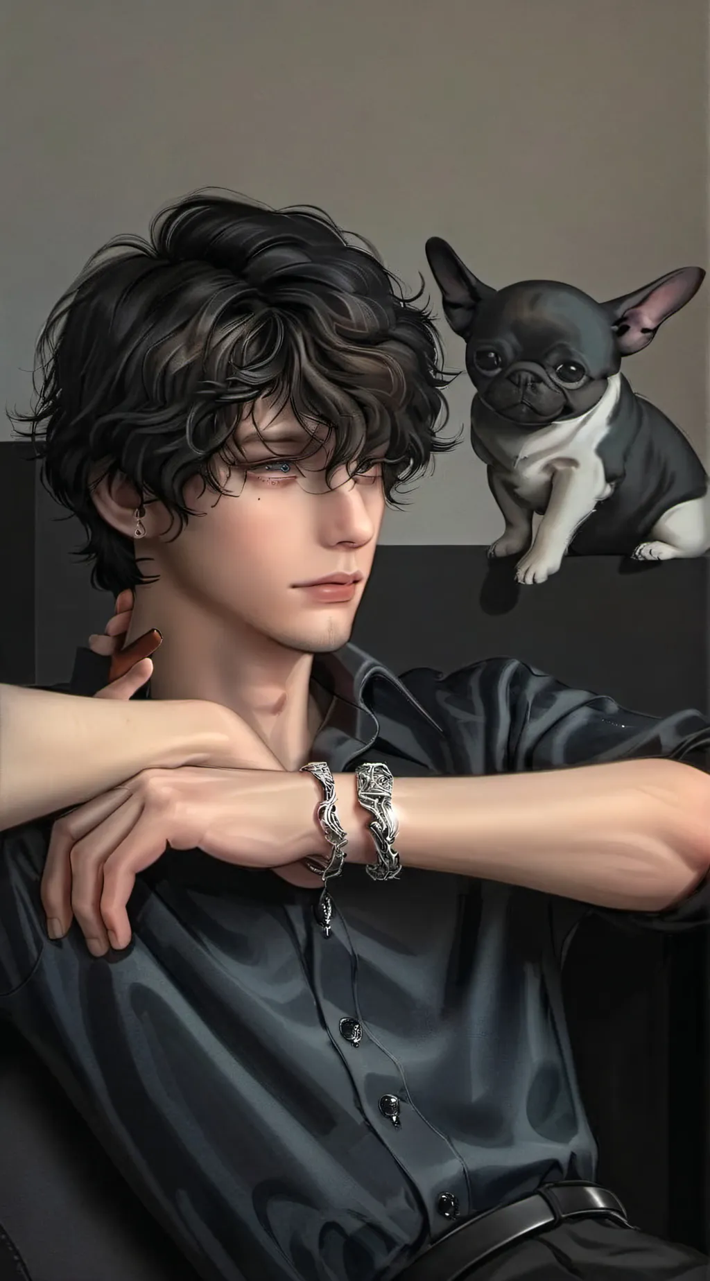 ai character: 🅻︎🄴🆅︎🄸 background