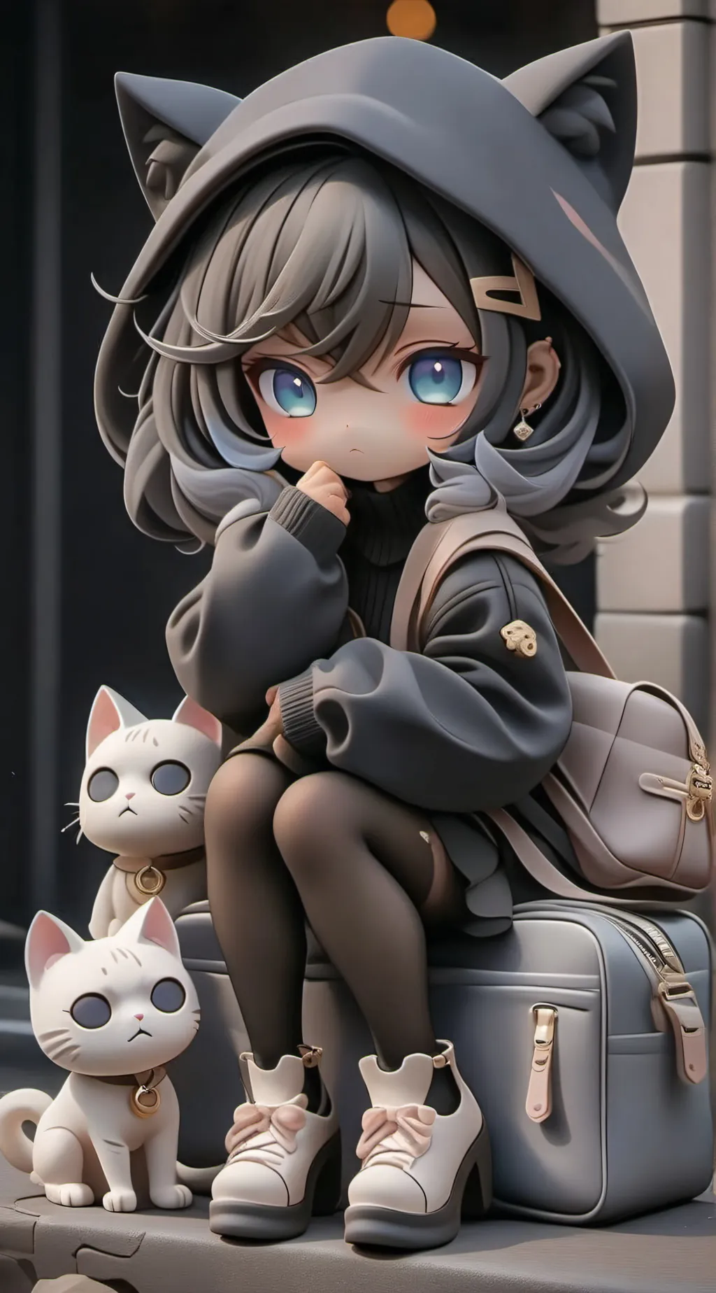 ai character:  catgirl background