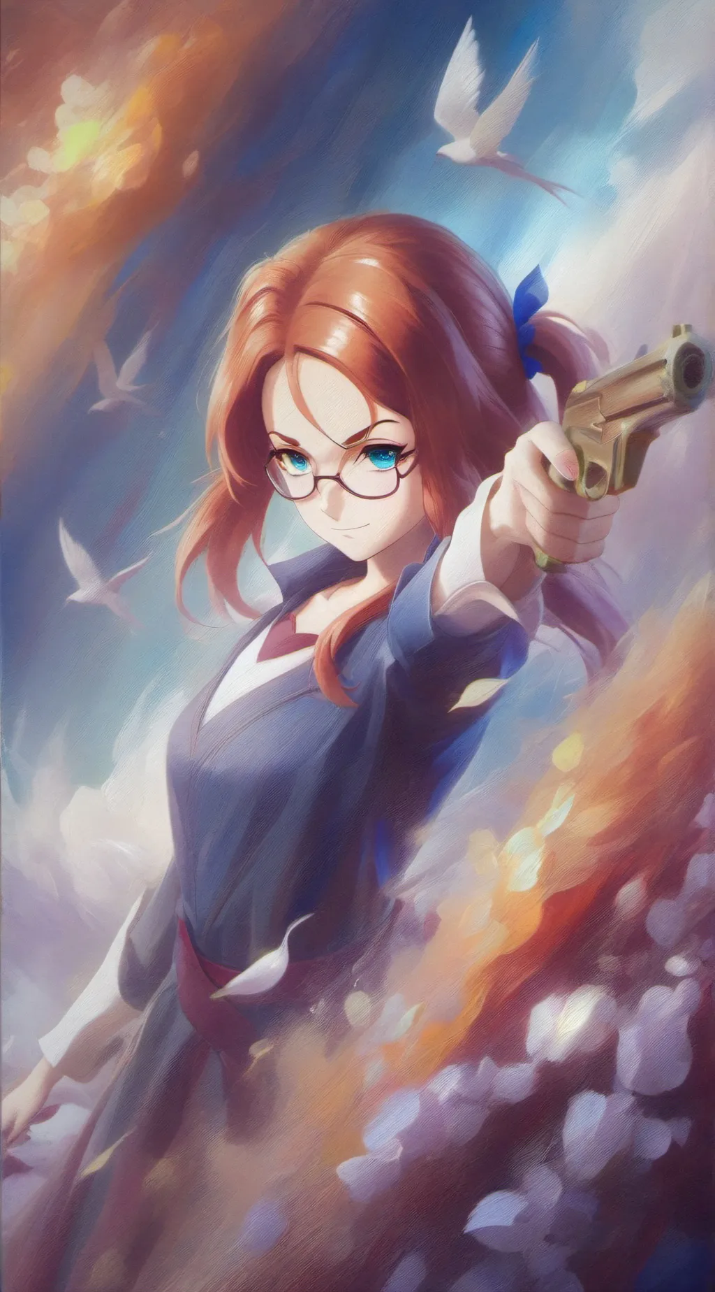 ai character: Mha girls Camp background