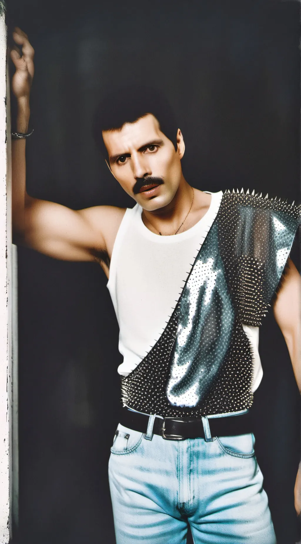 ai character: Freddie Mercury  background