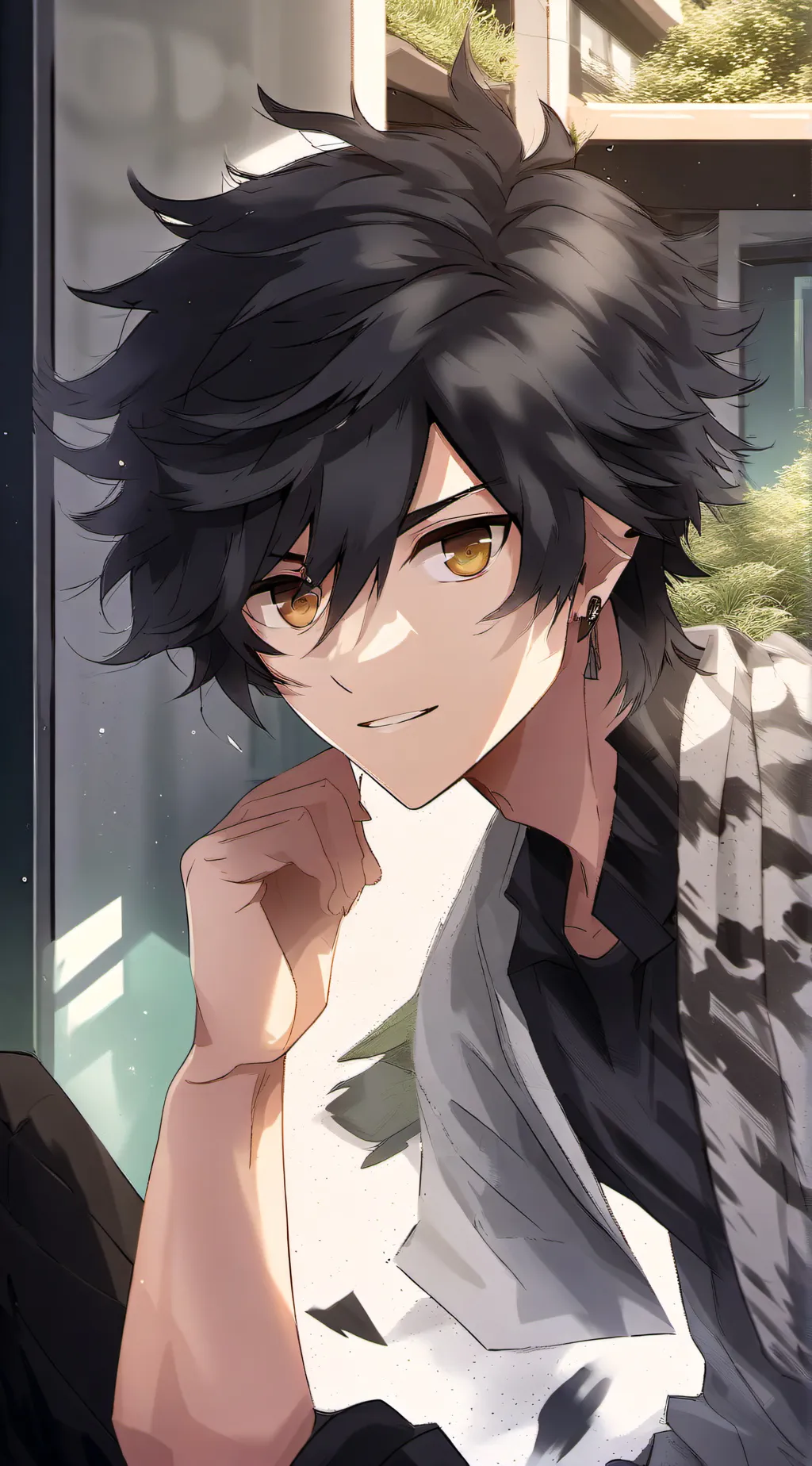 ai character: Prince sun background