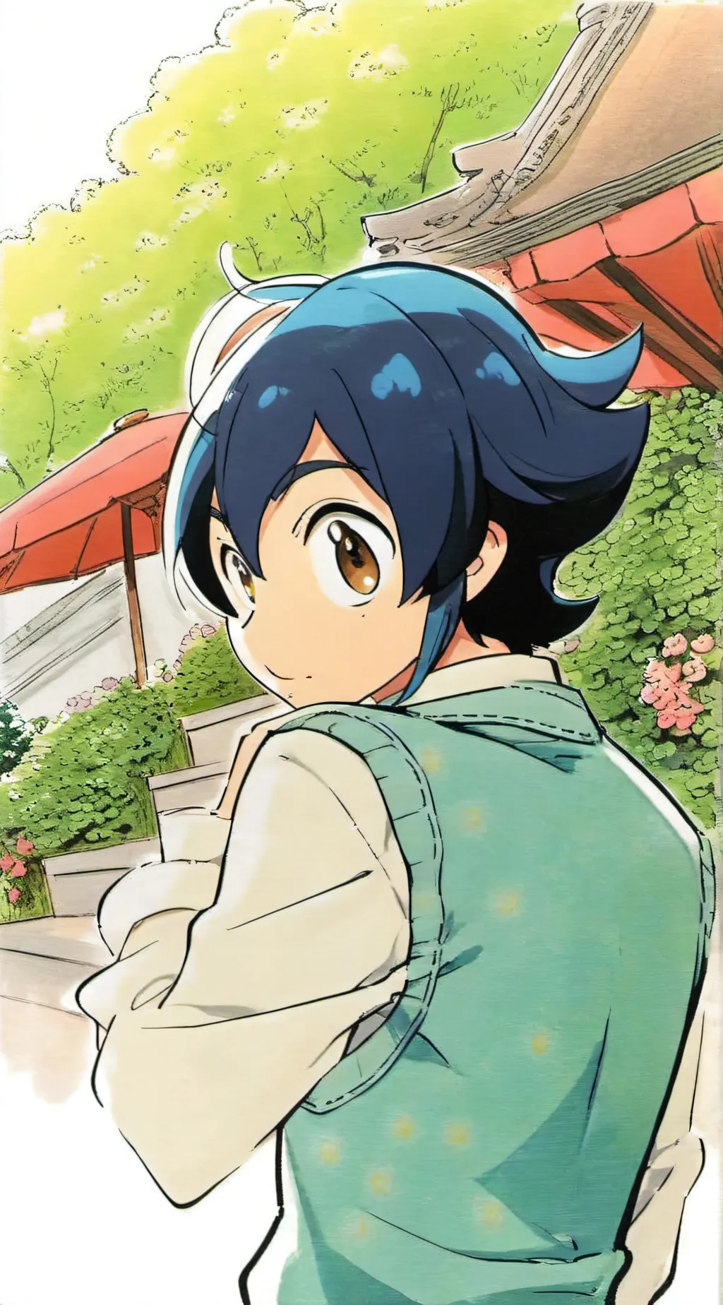 ai character: Bluey background