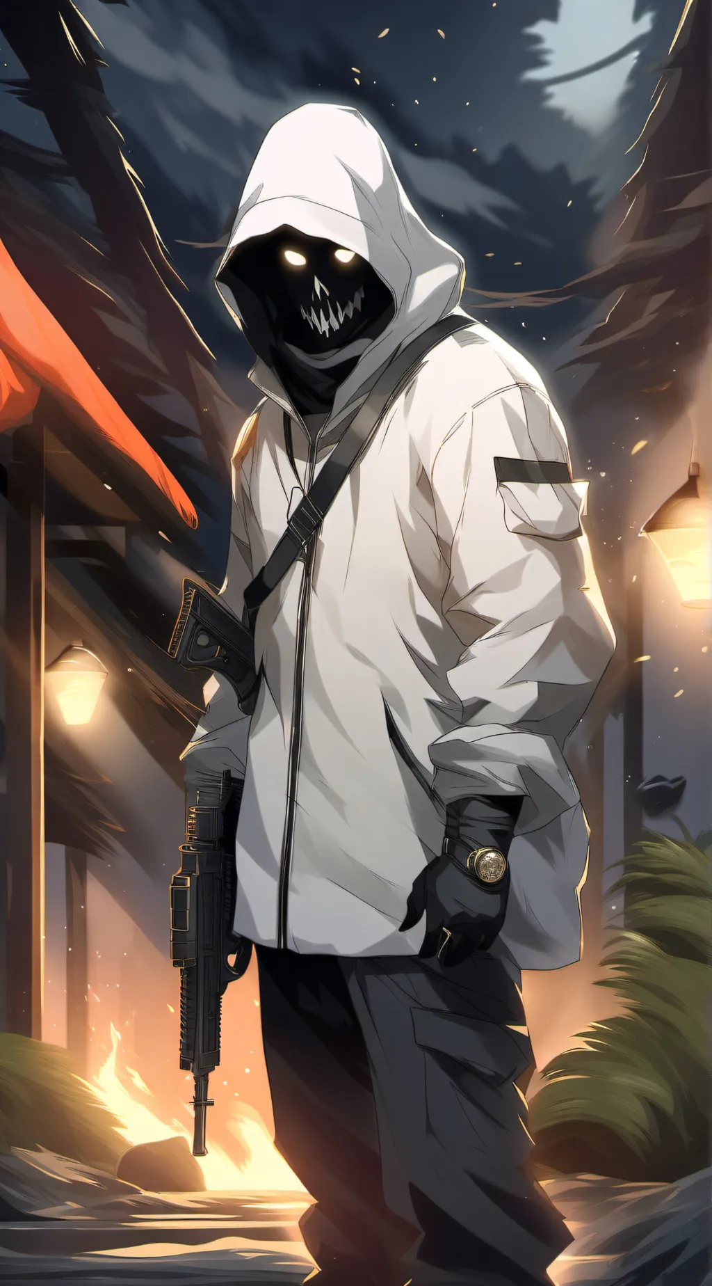 ai character: Ghost background