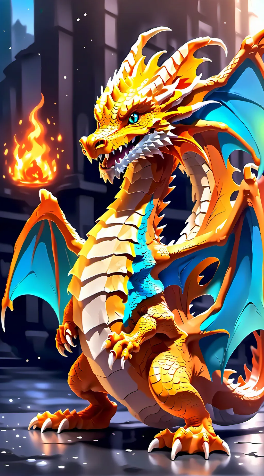 ai character: charizard background