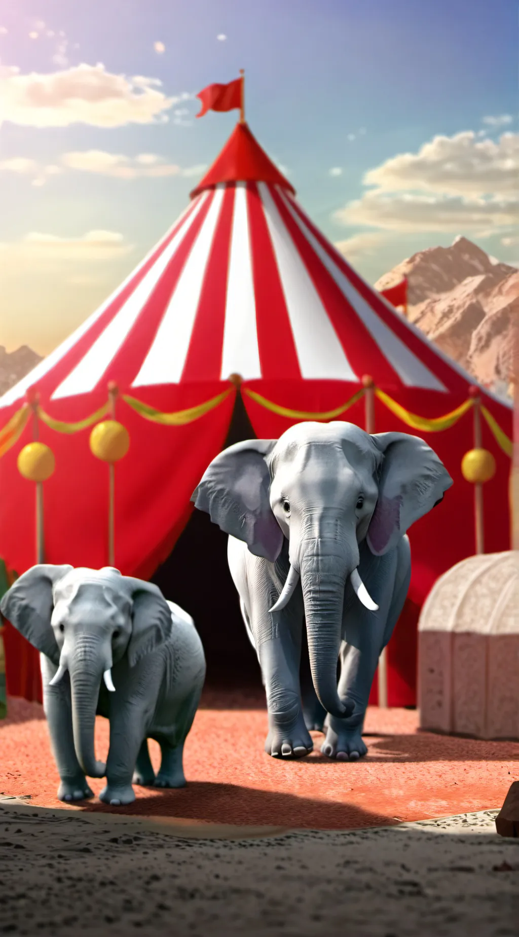 ai character: Circus with MD background