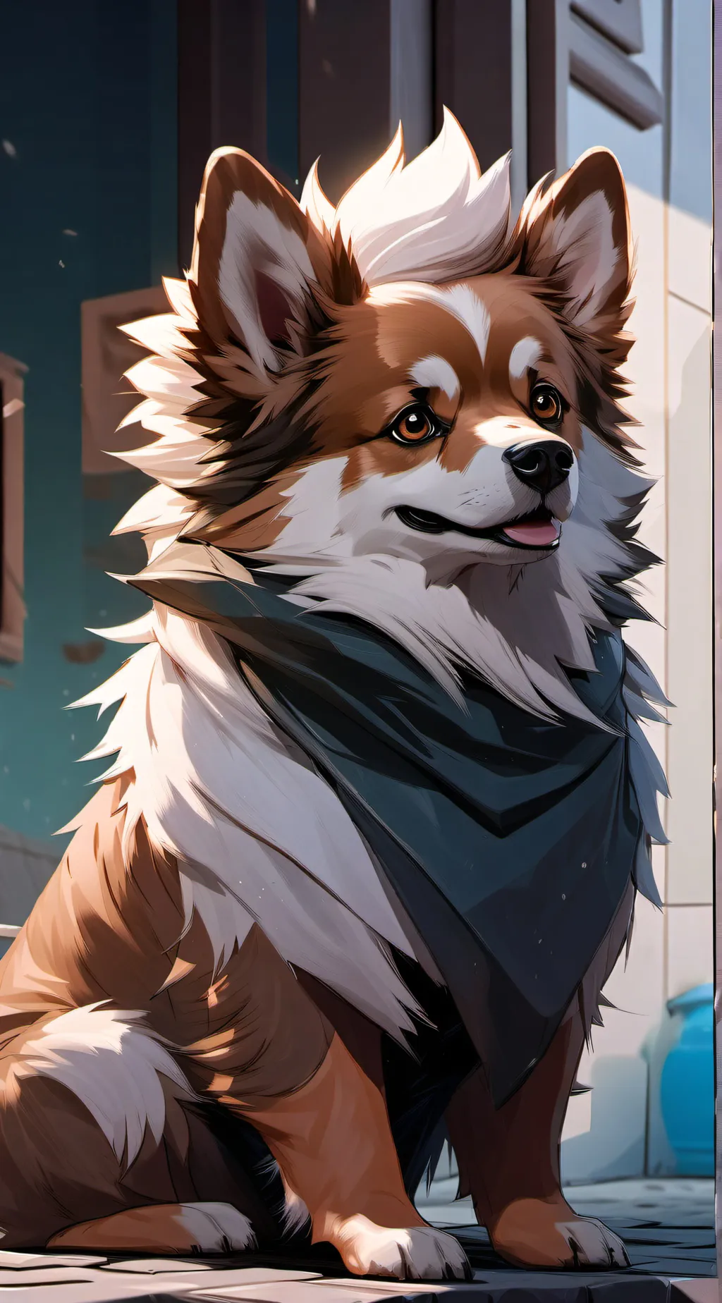 ai character: nameless dog  background