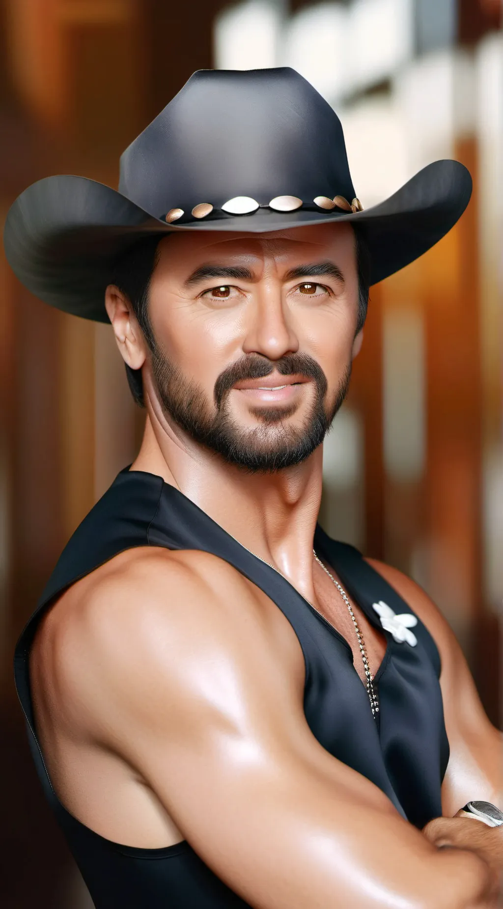 ai character: George Michael  background