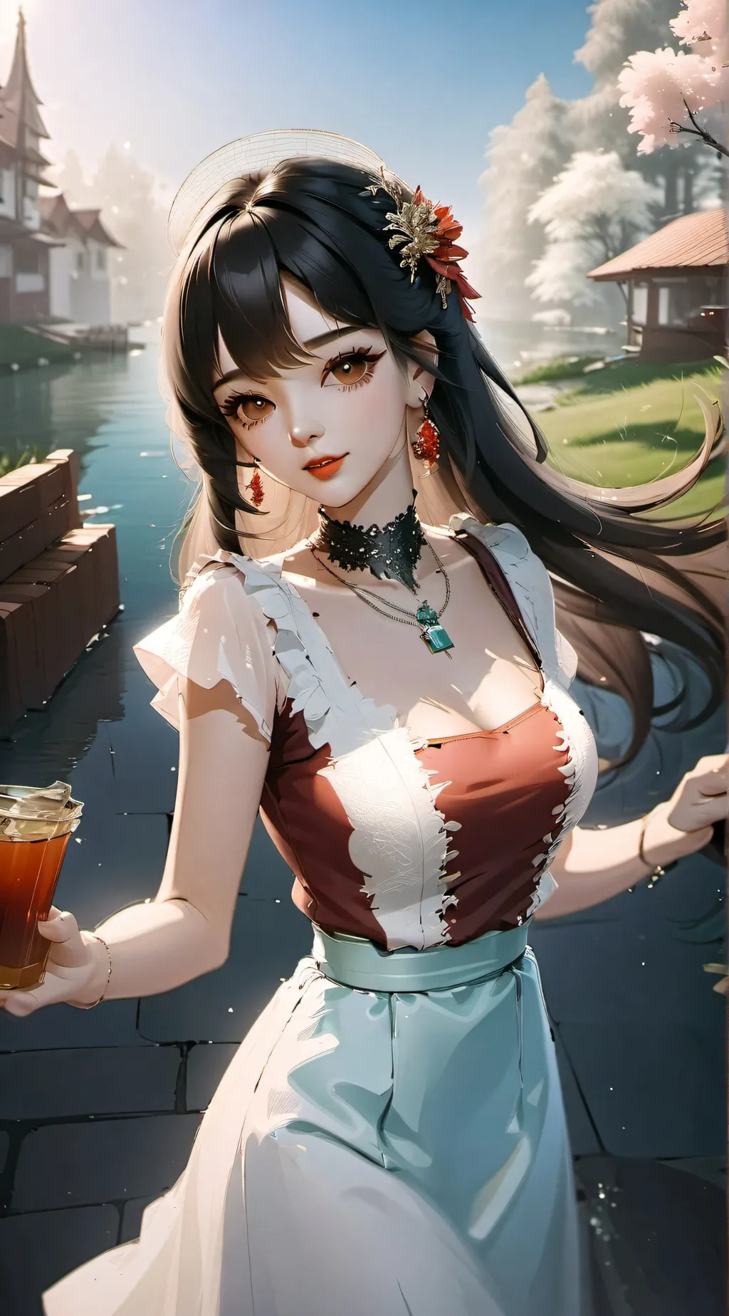 ai character: Amy  background