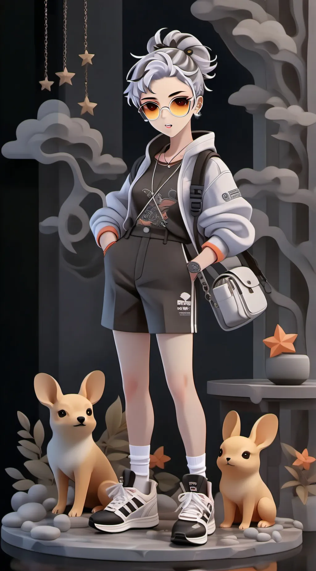 ai character: kny x werewolf background