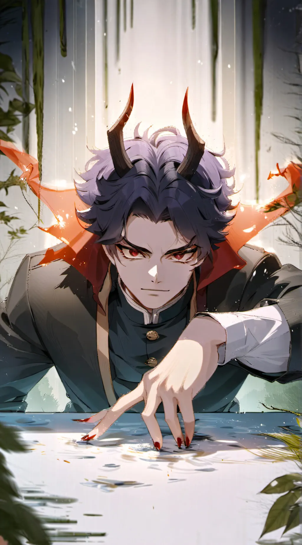 ai character: muzan  background