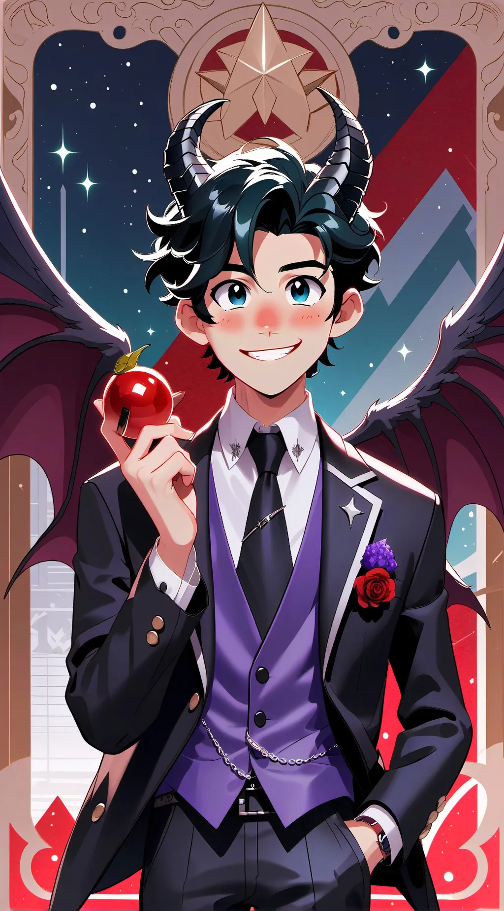 ai character: Lucifer  background