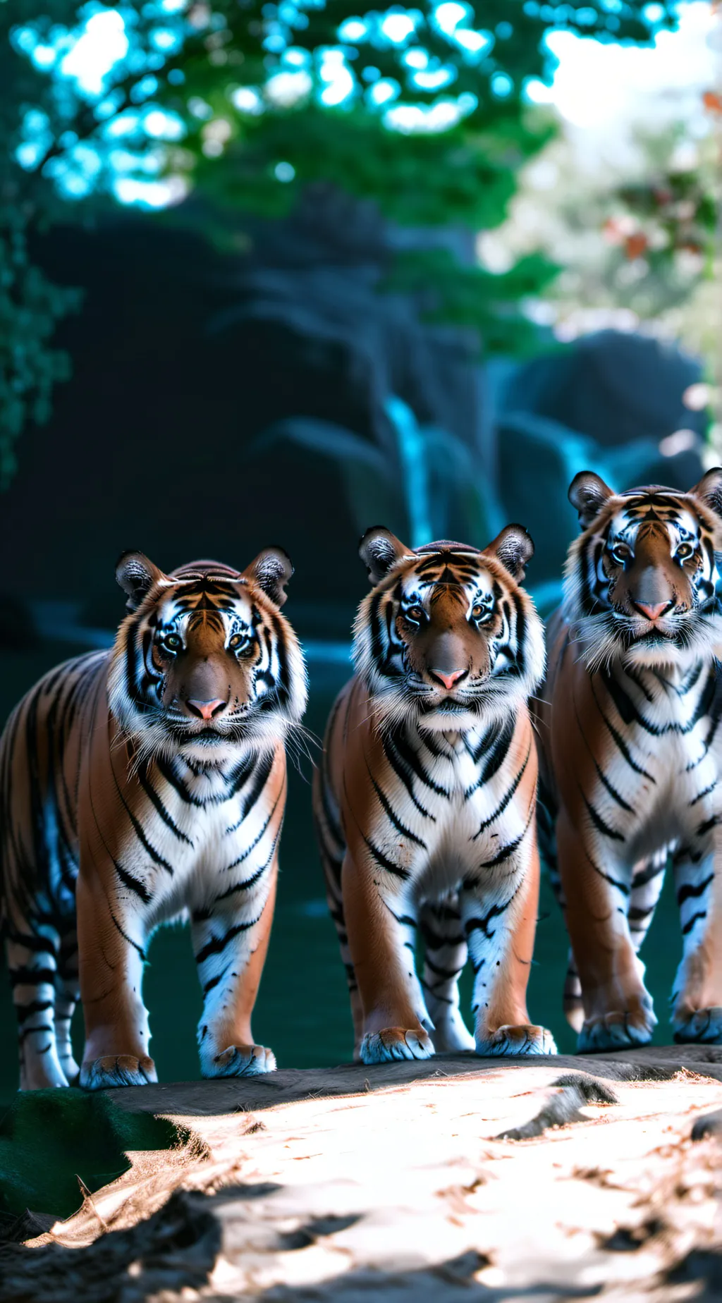 ai character: 3 tigers background