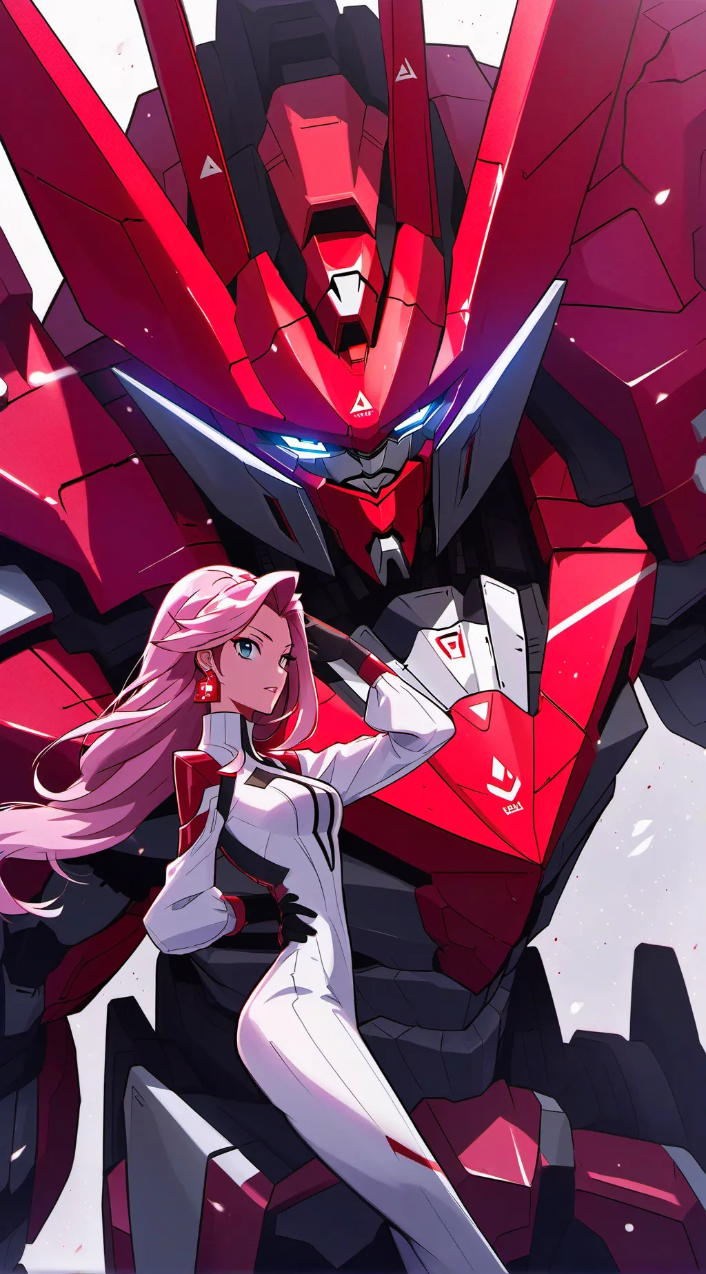 ai character: Optimus and Elita1 background