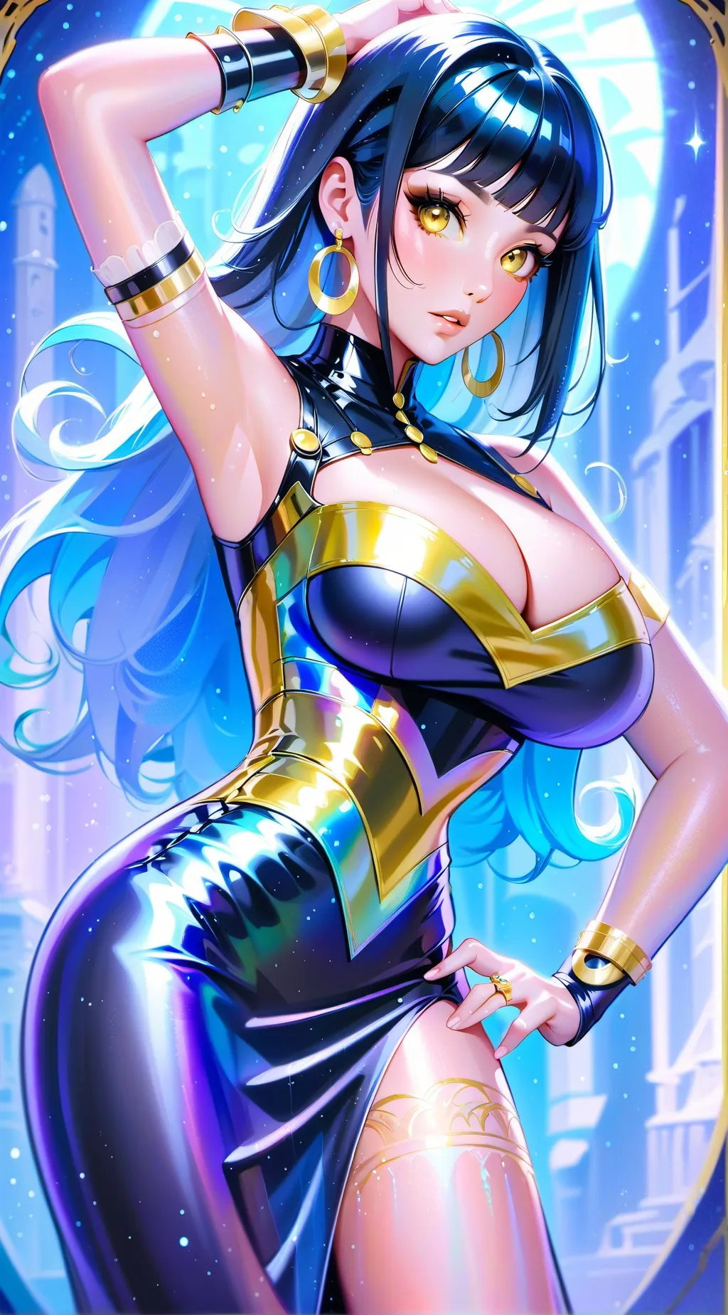 ai character: Azure background