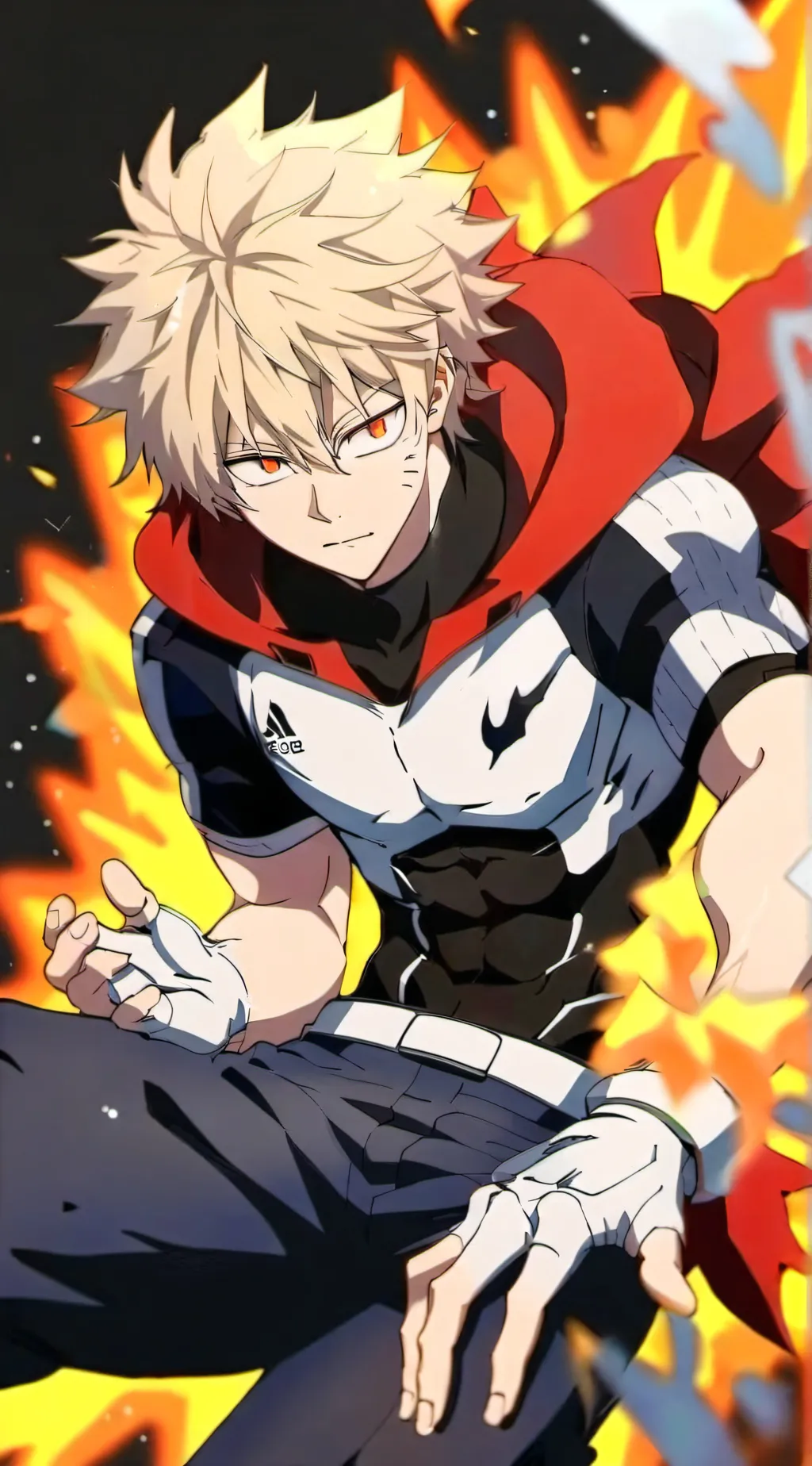 ai character: Bakugo Katsuki background