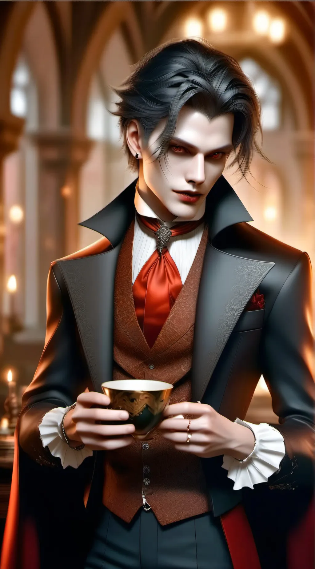 ai character: dracula background