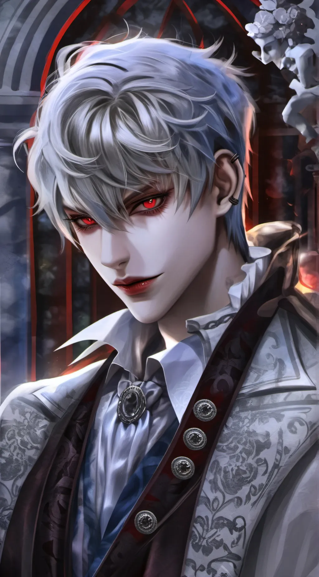 ai character: Gray background