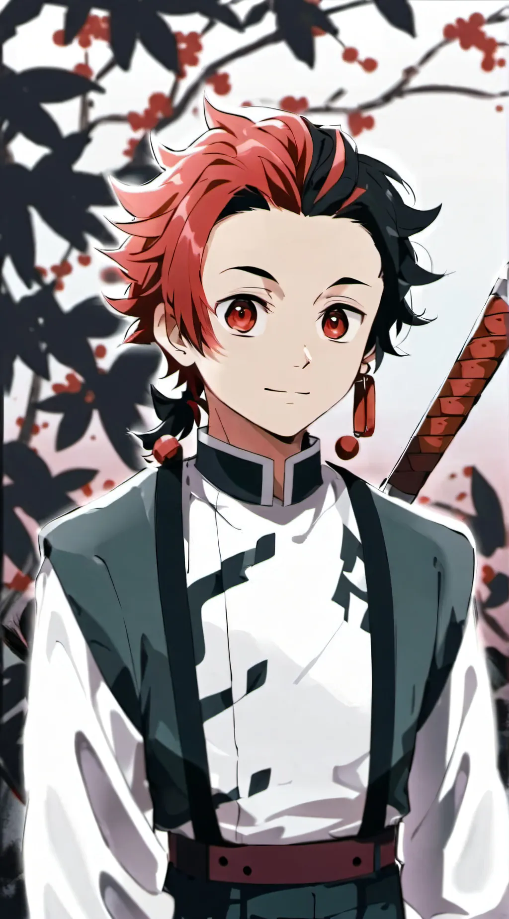 ai character: Tanjiro kamado background