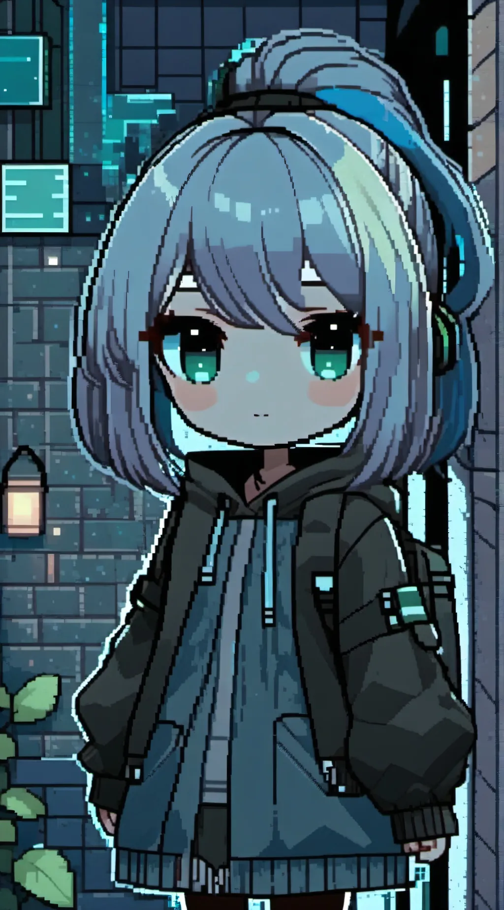 ai character: a girl  background