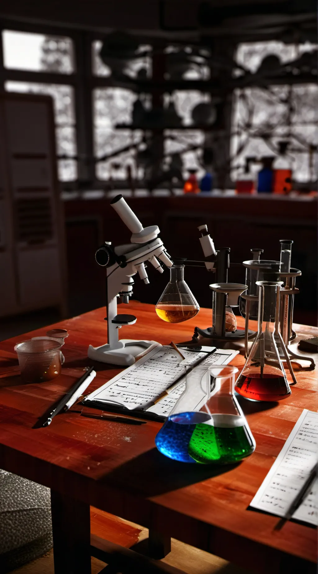 ai character: (🧪Science🧪) background