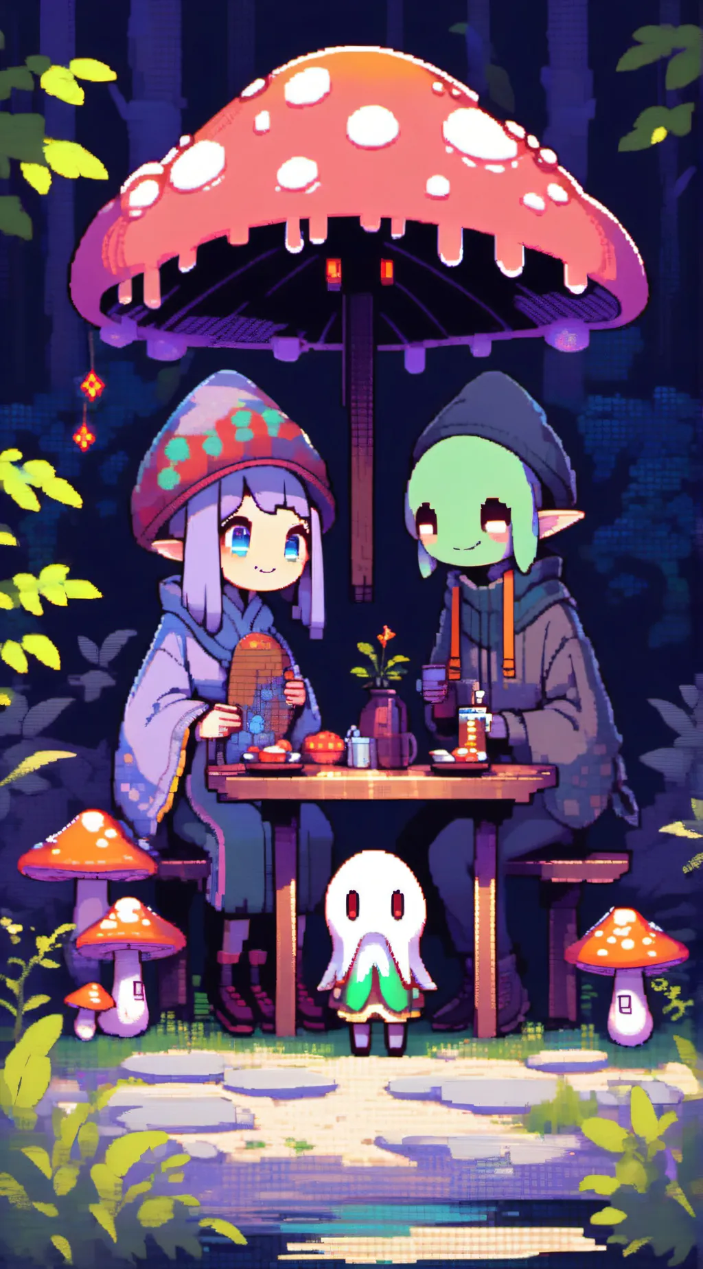 ai character: Tea Time background