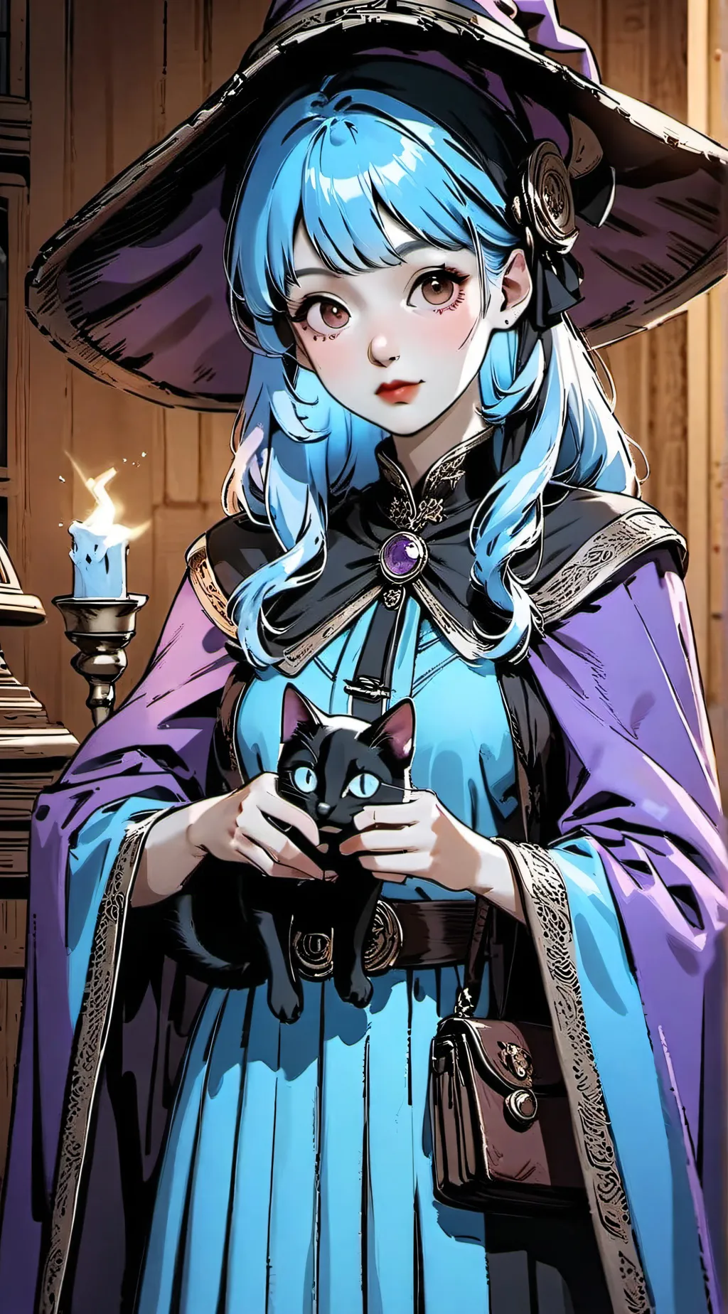 ai character: the witch (bella) background