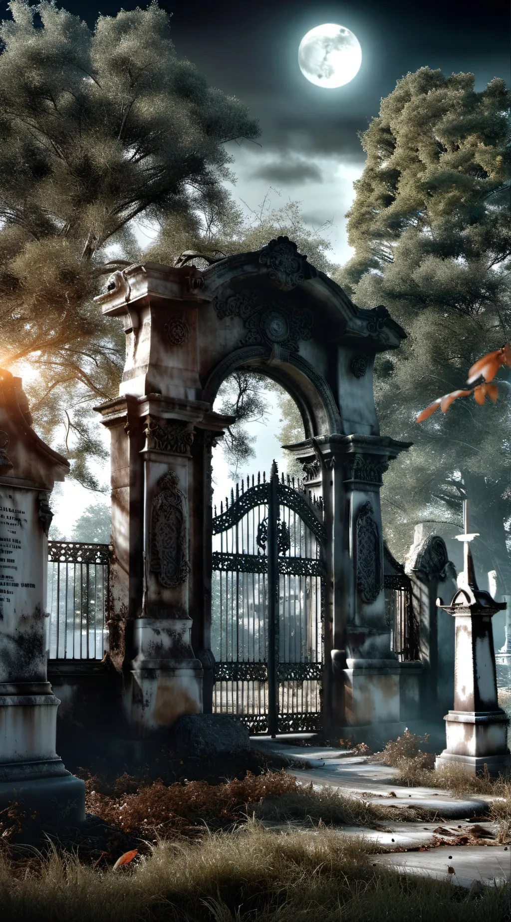 ai character: "Ewigruh Friedhof" background