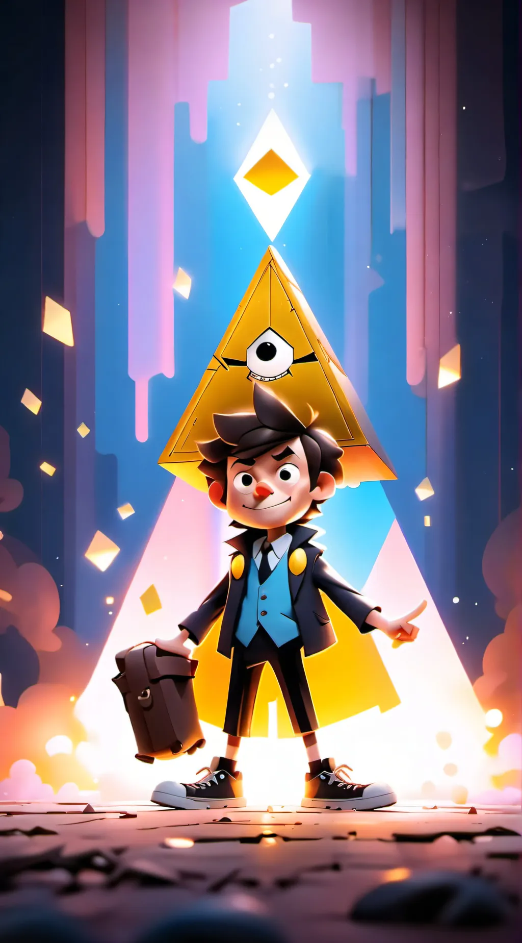 ai character: Dipper Bill Cipher background