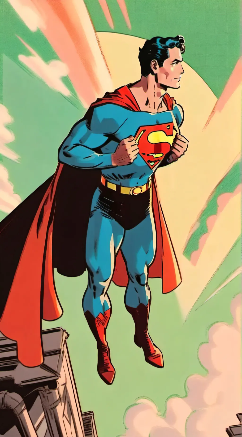 ai character: superman meme background