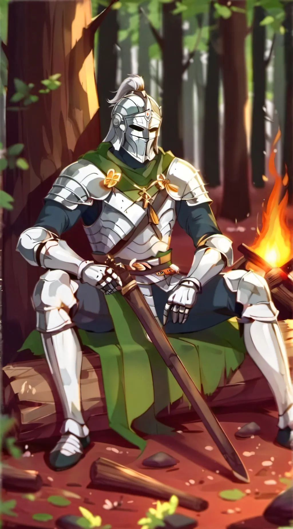 ai character: stop and, get rest background