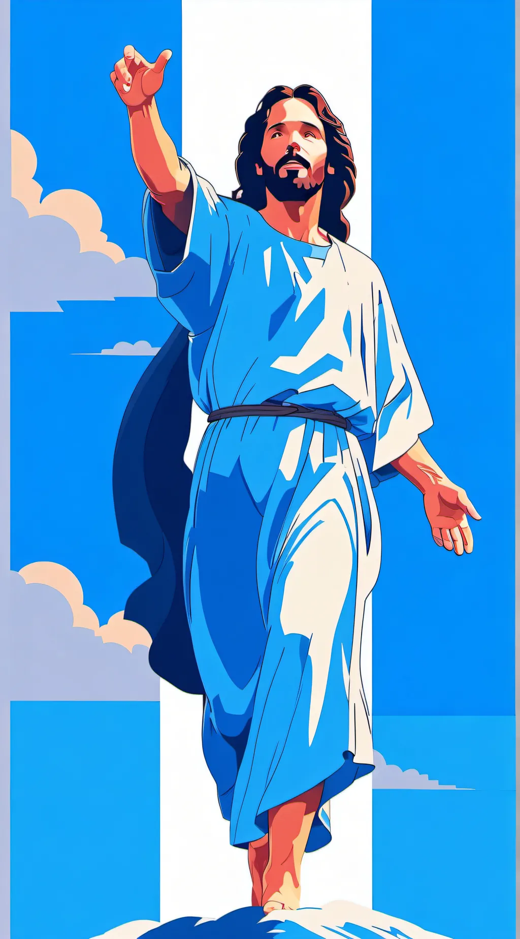 ai character: Jesus background