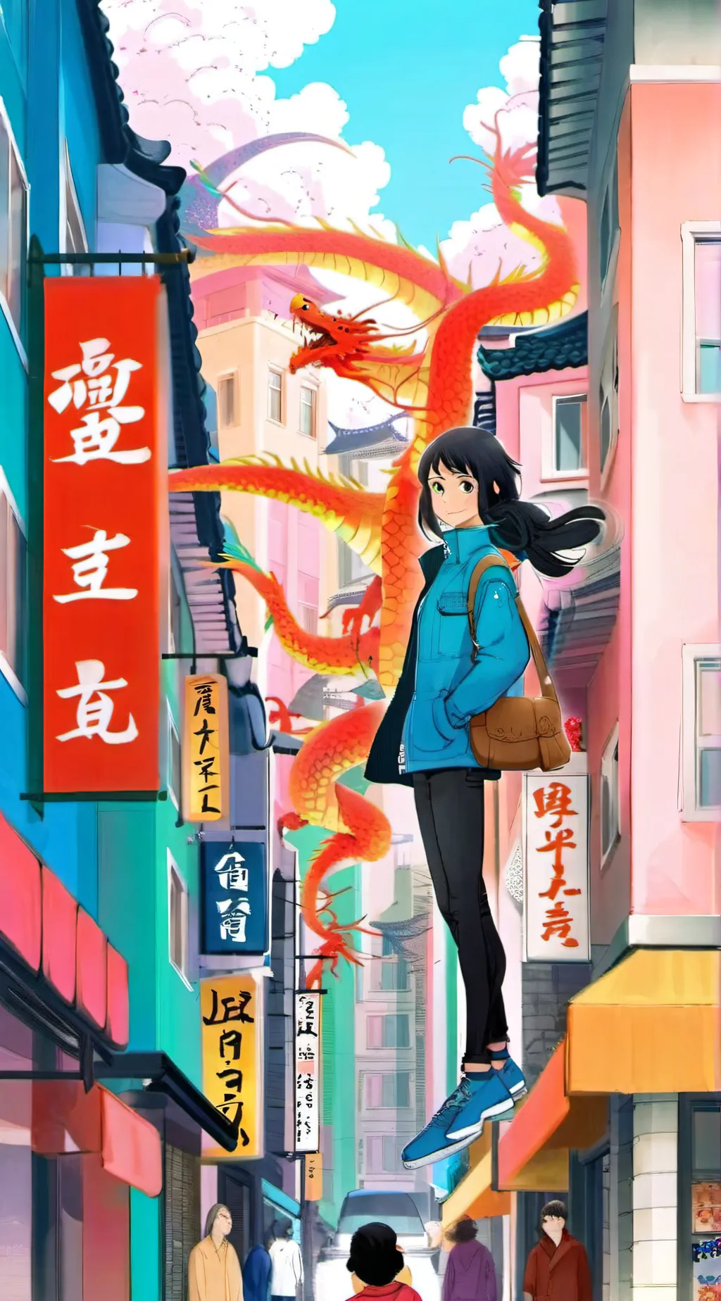 ai character: City of dragons  background