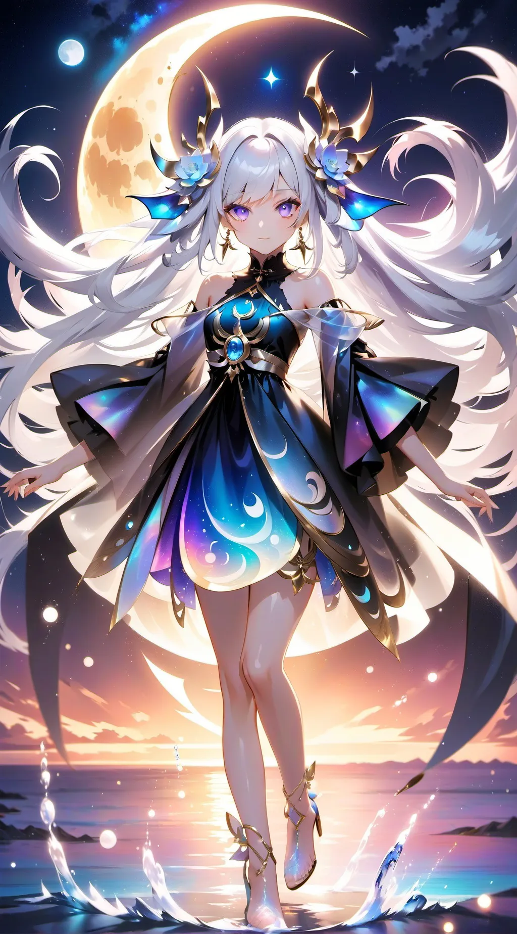 ai character: Moon background