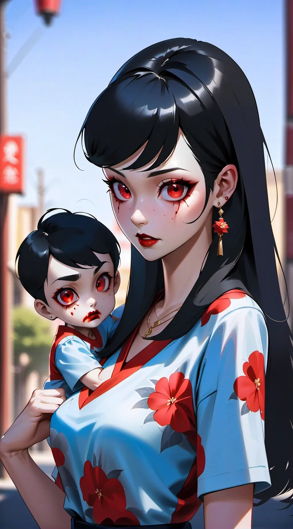 ai character: Zombie wife background