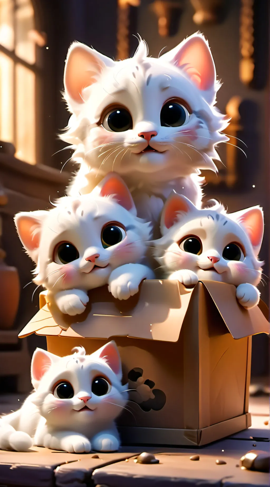 ai character: Mama cat background