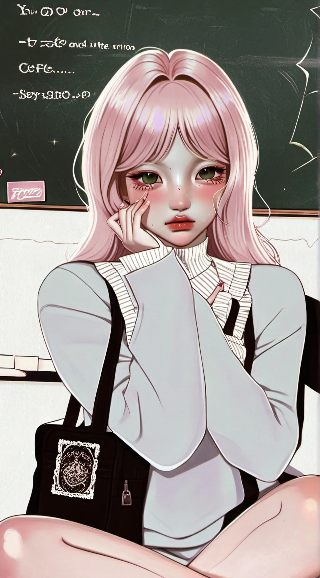 ai character: Ashley  background